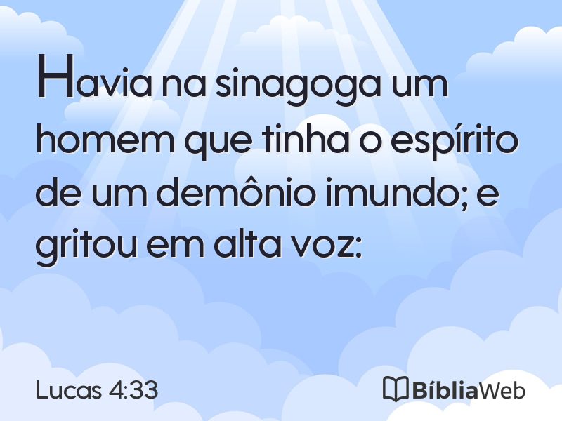 Lucas 4:33 em imagem para compartilhar