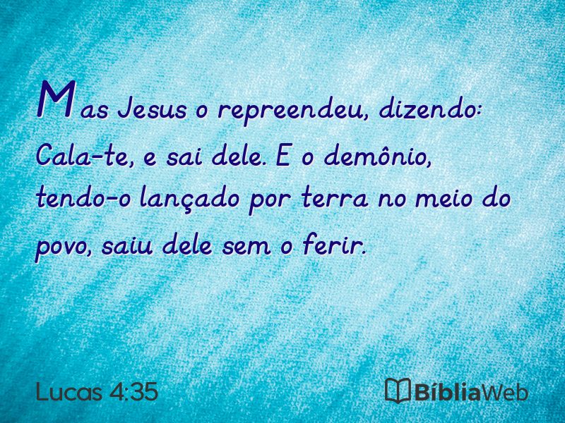 Lucas 4:35 em imagem para compartilhar