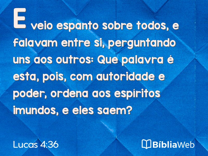 Lucas 4:36 em imagem para compartilhar