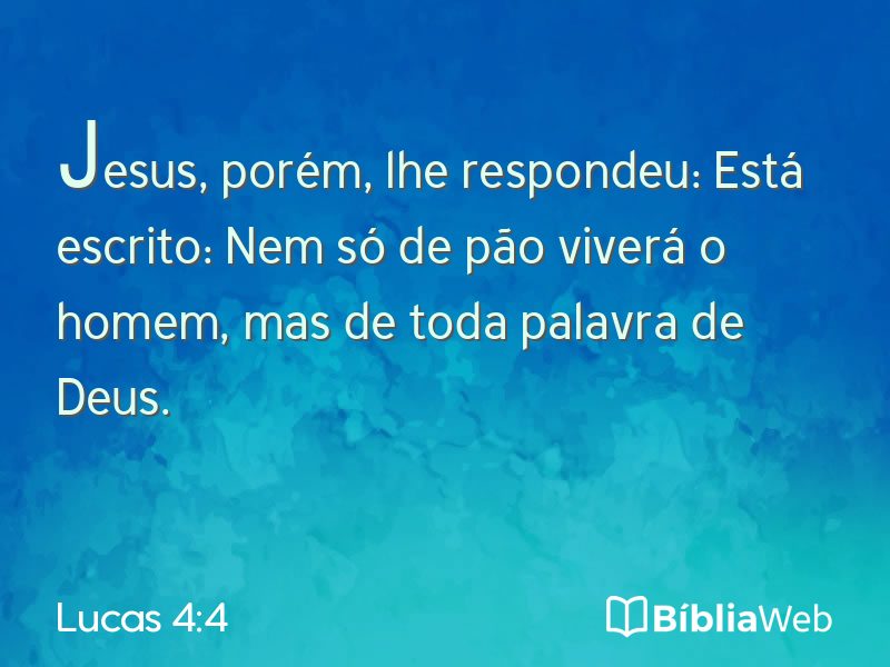 Lucas 4:4 em imagem para compartilhar
