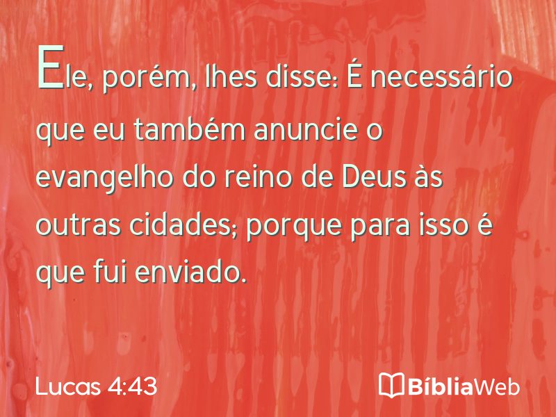 Lucas 4:43 em imagem para compartilhar