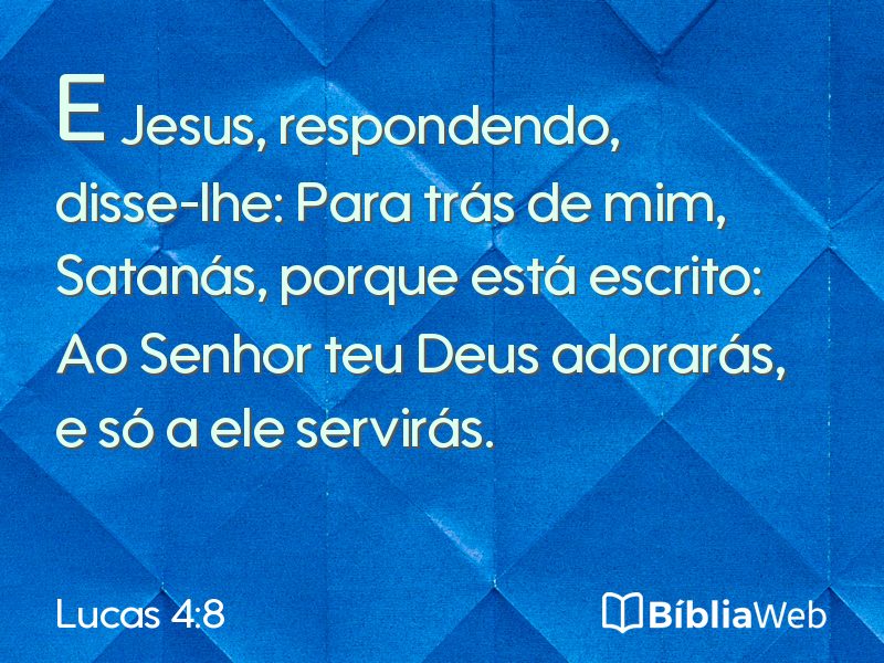 Lucas 4:8 em imagem para compartilhar