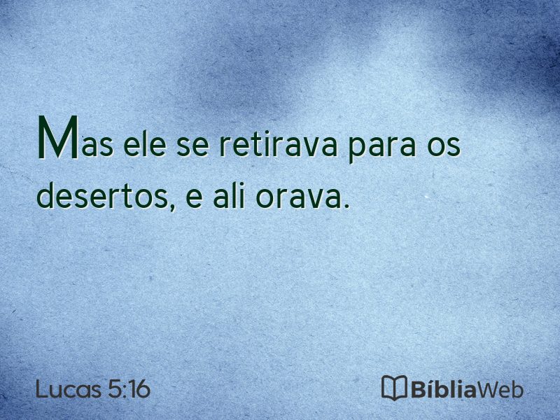 Lucas 5:16 em imagem para compartilhar