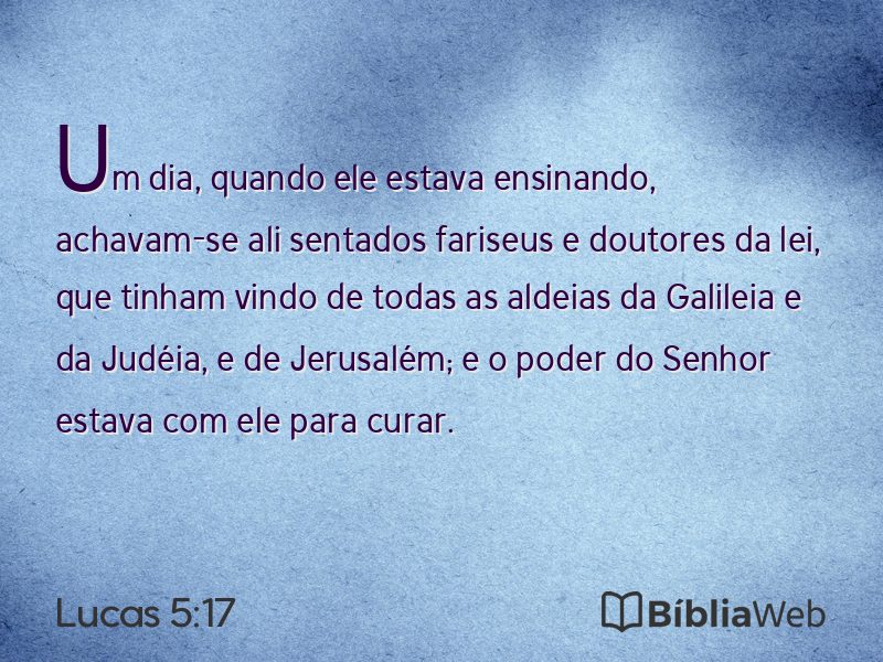 Lucas 5:17 em imagem para compartilhar