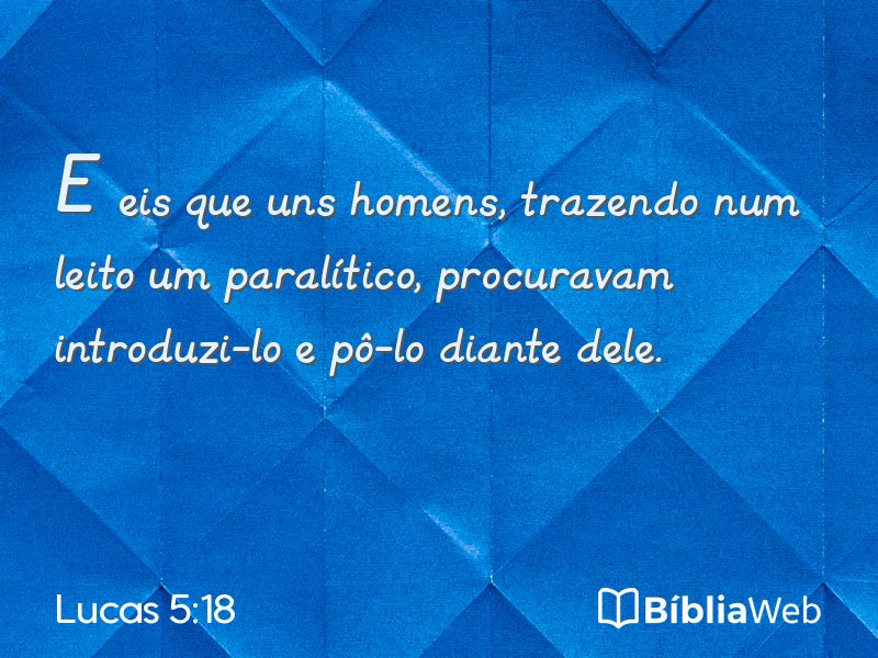 Lucas 5:18 em imagem para compartilhar