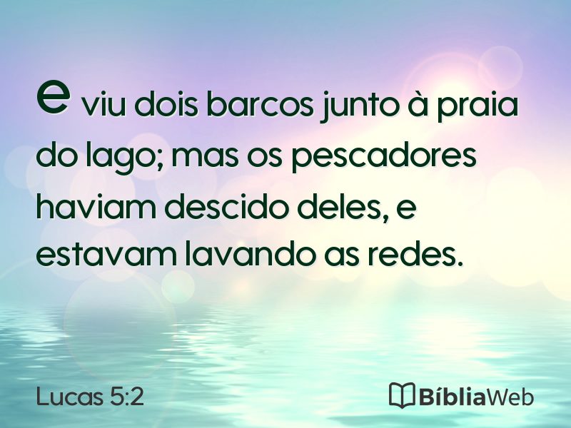 Lucas 5:2 em imagem para compartilhar