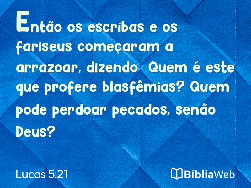 Lucas 5:21 em imagem para compartilhar