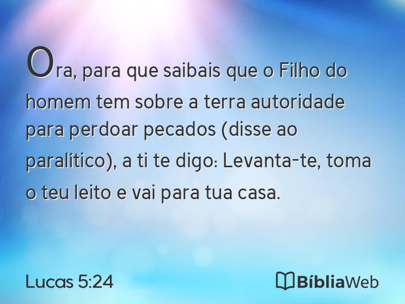 Lucas 5:24 em imagem para compartilhar