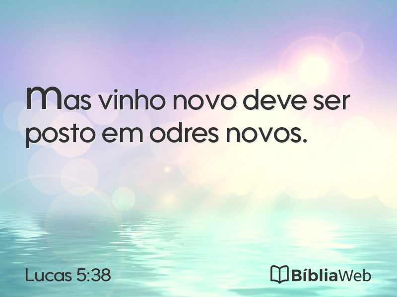 Lucas 5:38 em imagem para compartilhar