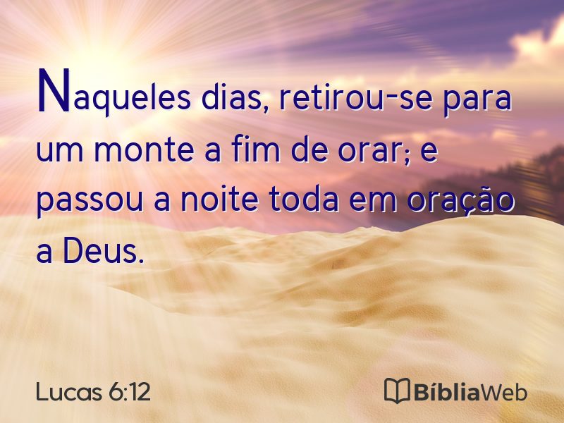 Lucas 6:12 em imagem para compartilhar