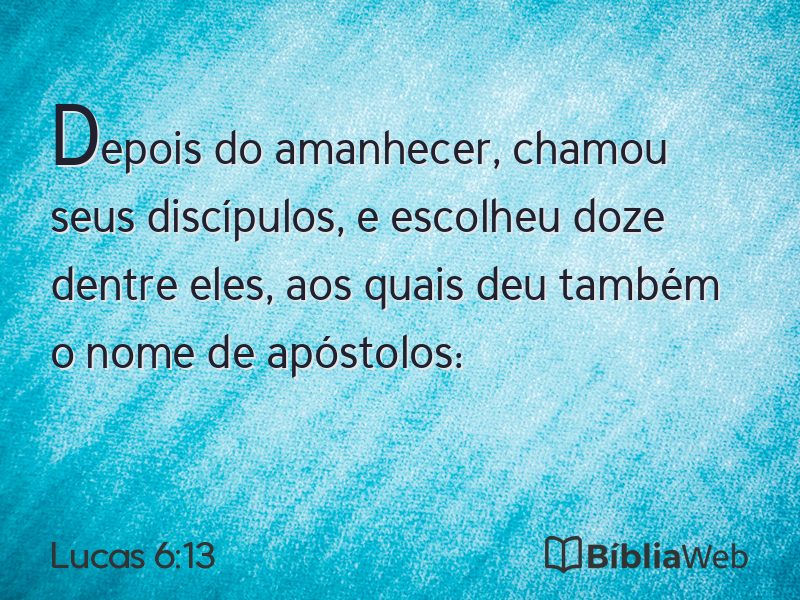 Lucas 6:13 em imagem para compartilhar