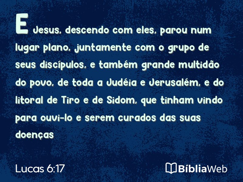 Lucas 6:17 em imagem para compartilhar