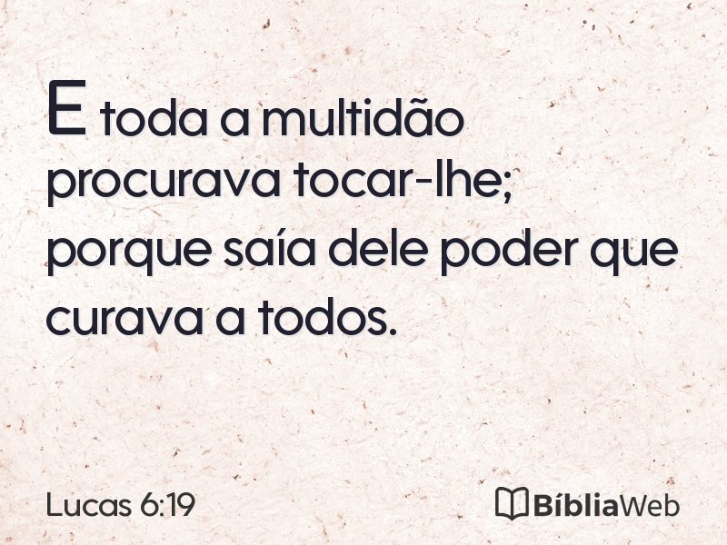 Lucas 6:19 em imagem para compartilhar