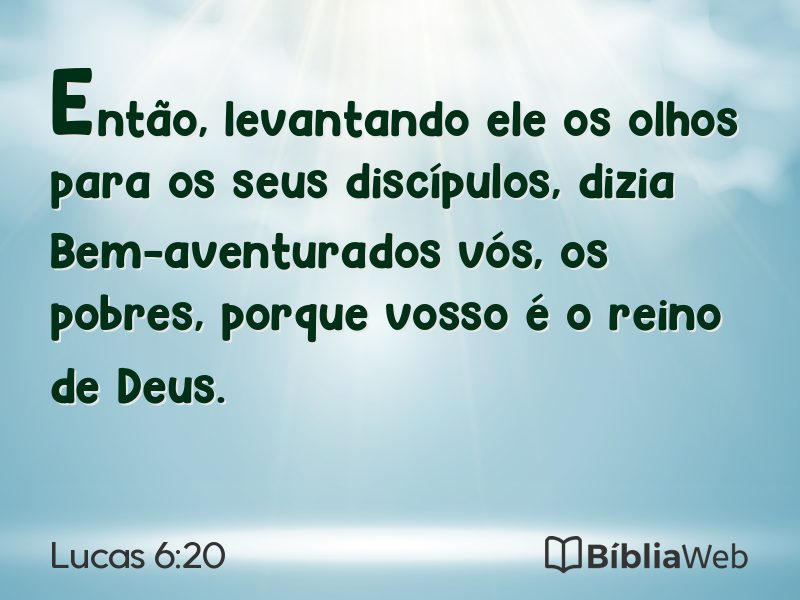 Lucas 6:20 em imagem para compartilhar