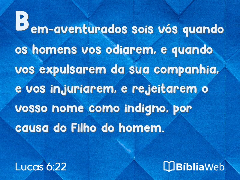 Lucas 6:22 em imagem para compartilhar