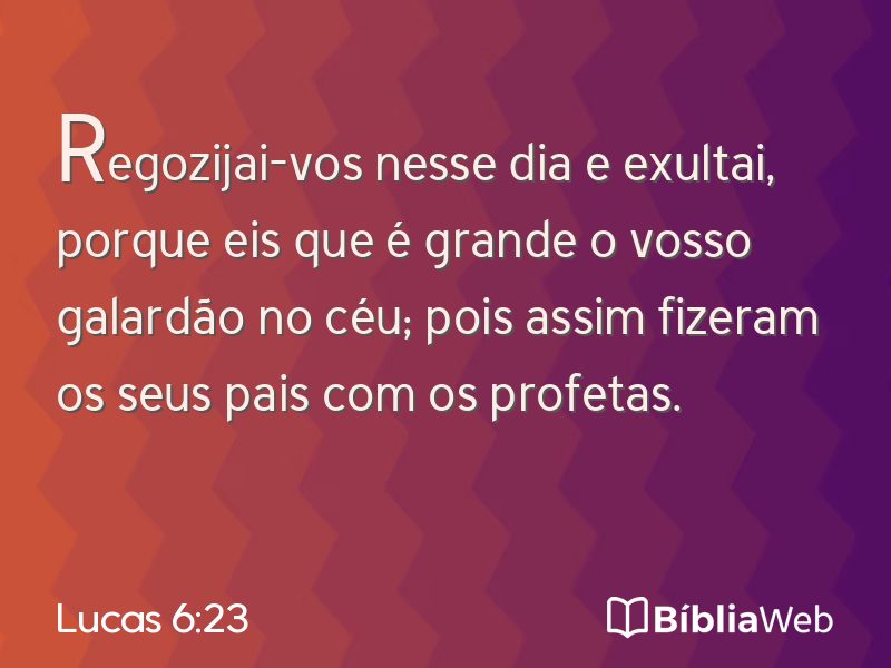 Lucas 6:23 em imagem para compartilhar