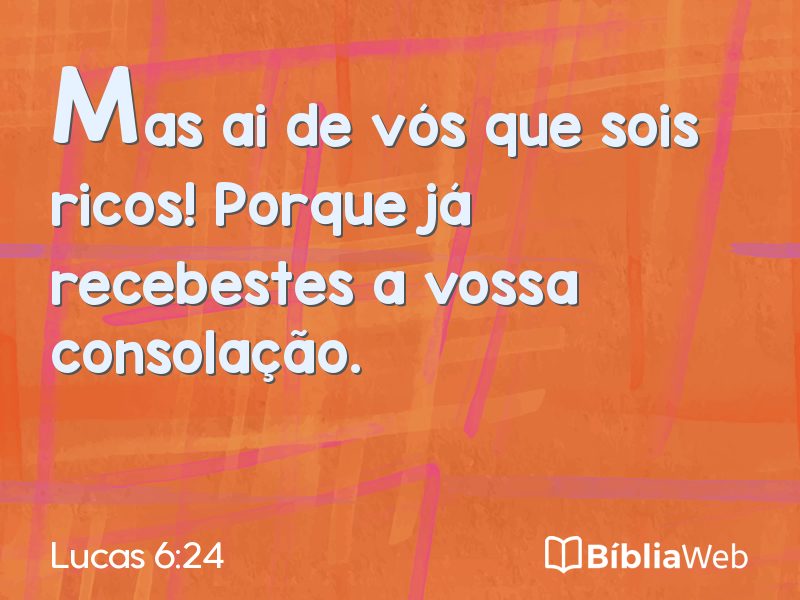 Lucas 6:24 em imagem para compartilhar