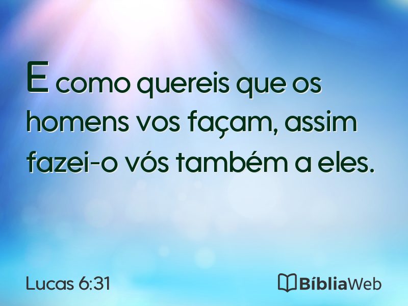 Lucas 6:31 em imagem para compartilhar