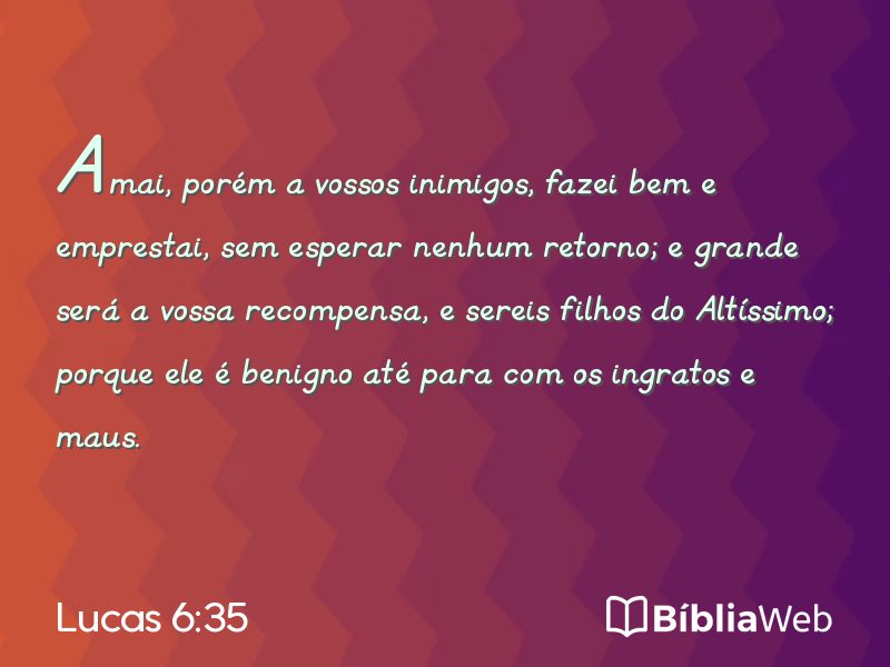Lucas 6:35 em imagem para compartilhar