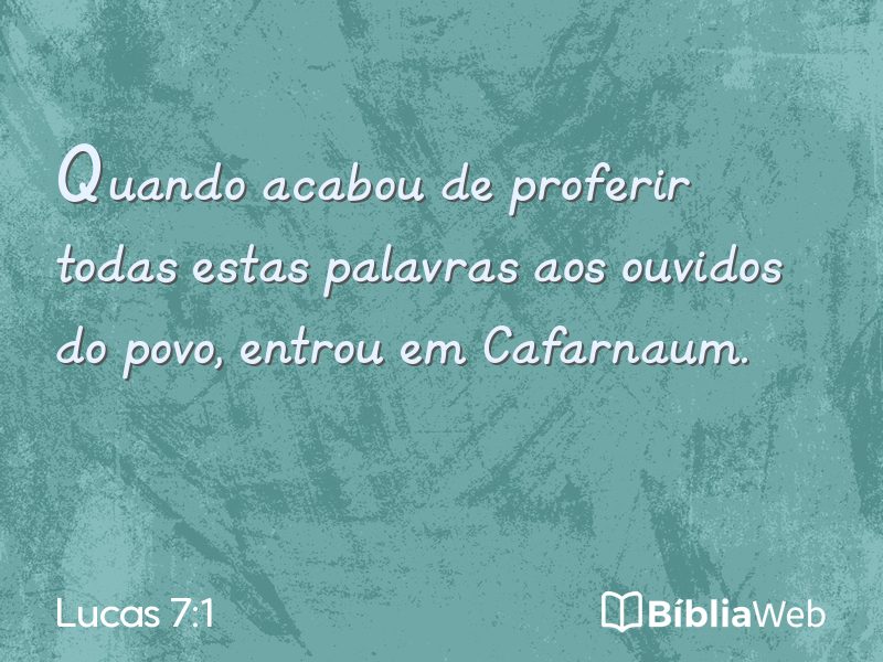 Lucas 7:1 em imagem para compartilhar