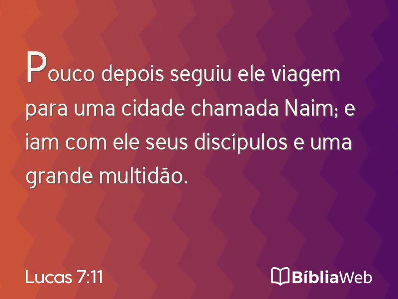 Lucas 7:11 em imagem para compartilhar