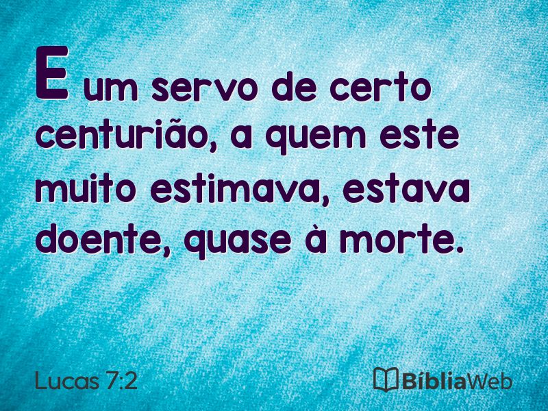 Lucas 7:2 em imagem para compartilhar