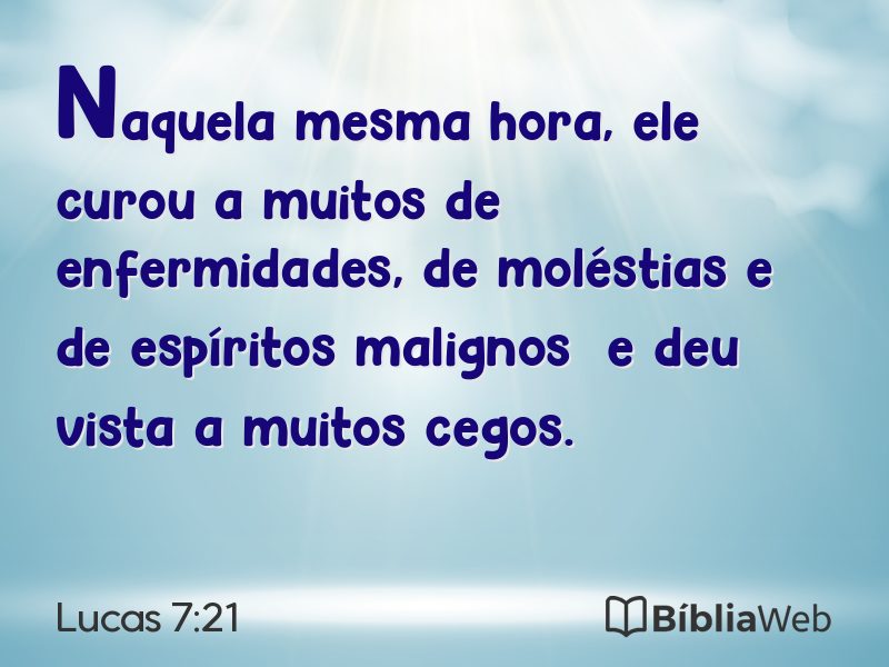 Lucas 7:21 em imagem para compartilhar