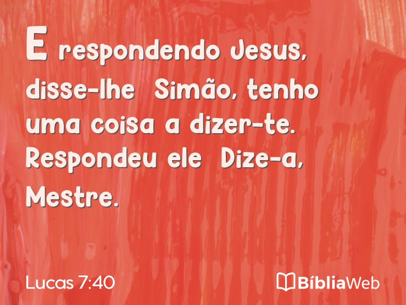 Lucas 7:40 em imagem para compartilhar