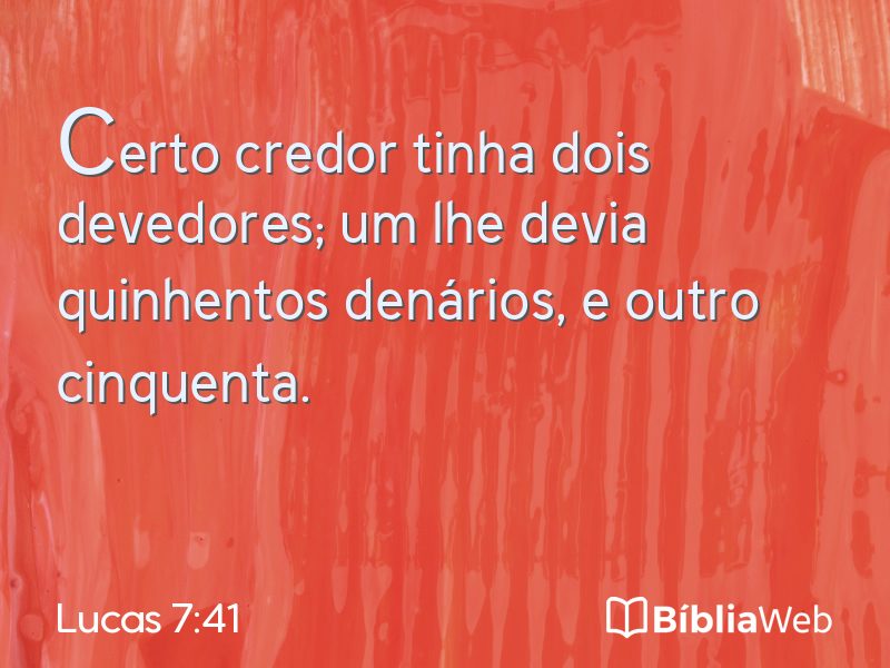 Lucas 7:41 em imagem para compartilhar