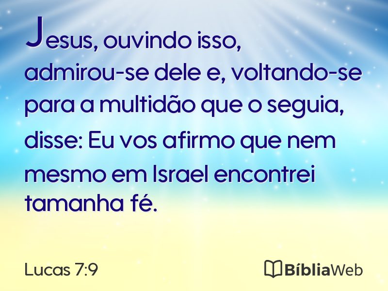 Lucas 7:9 em imagem para compartilhar
