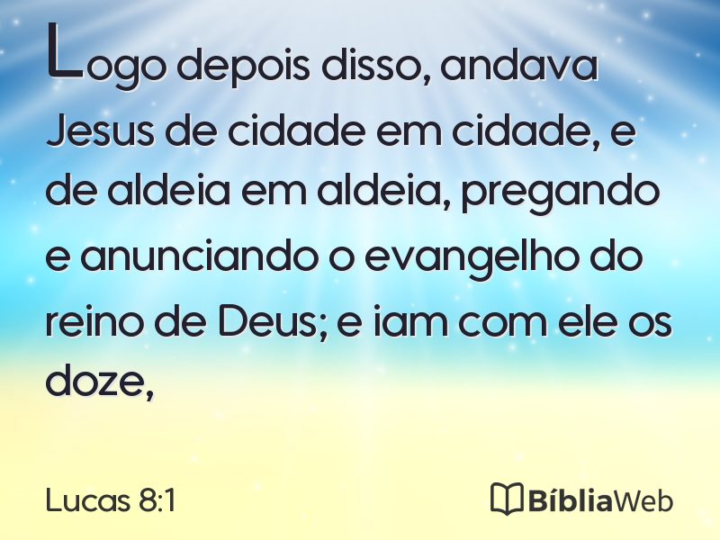 Lucas 8:1 em imagem para compartilhar