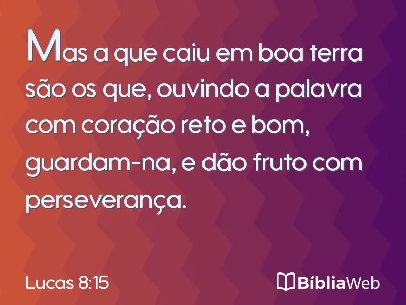 Lucas 8:15 em imagem para compartilhar