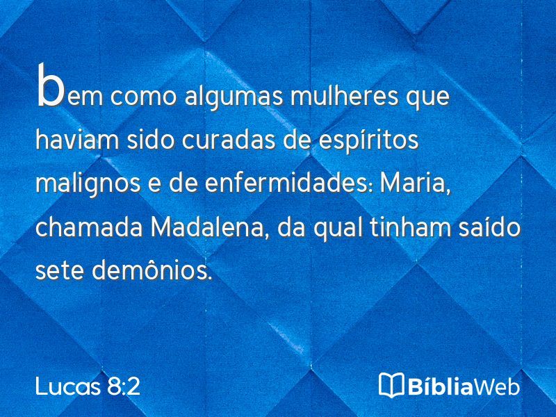 Lucas 8:2 em imagem para compartilhar