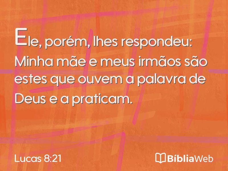 Lucas 8:21 em imagem para compartilhar