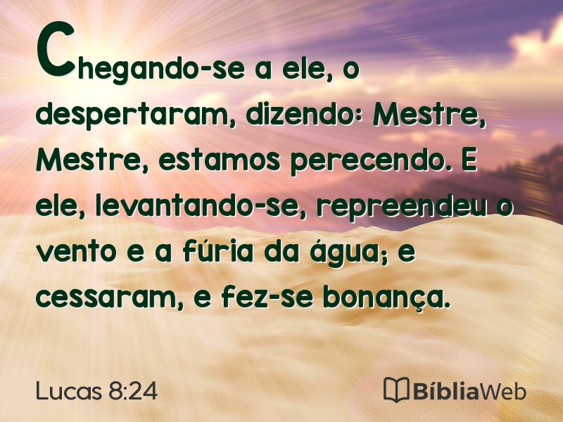 Lucas 8:24 em imagem para compartilhar
