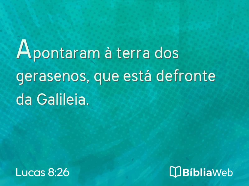 Lucas 8:26 em imagem para compartilhar