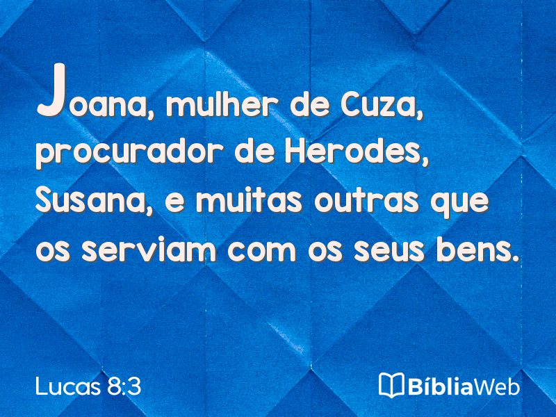 Lucas 8:3 em imagem para compartilhar