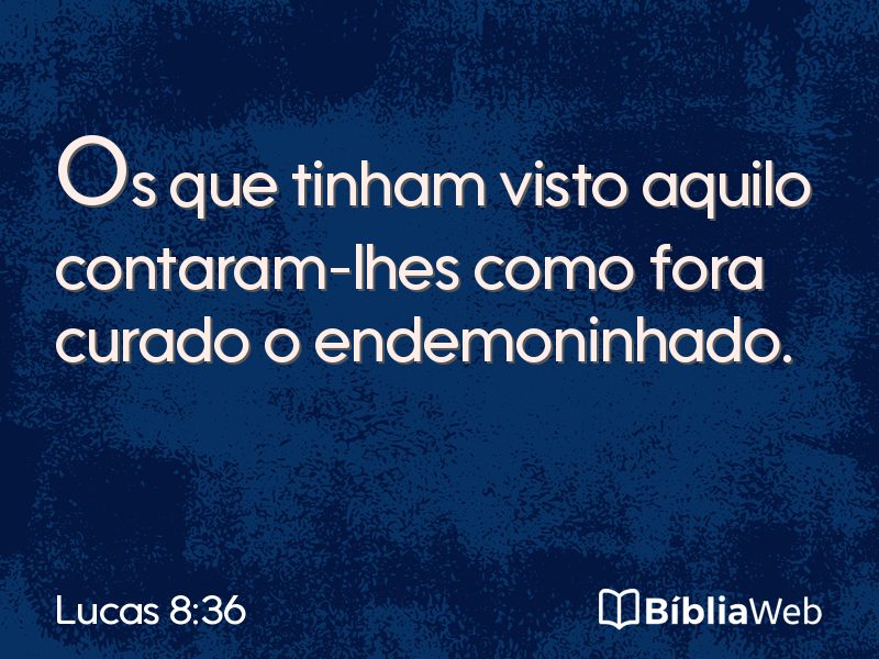 Lucas 8:36 em imagem para compartilhar