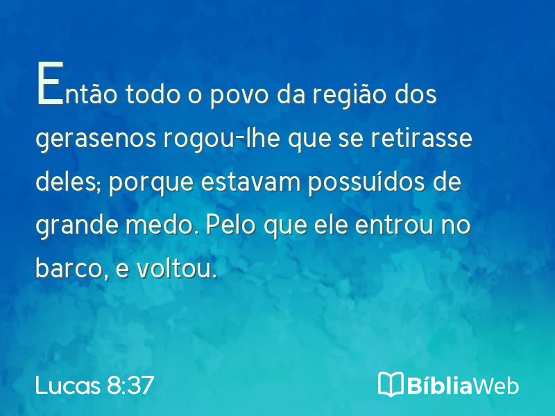 Lucas 8:37 em imagem para compartilhar