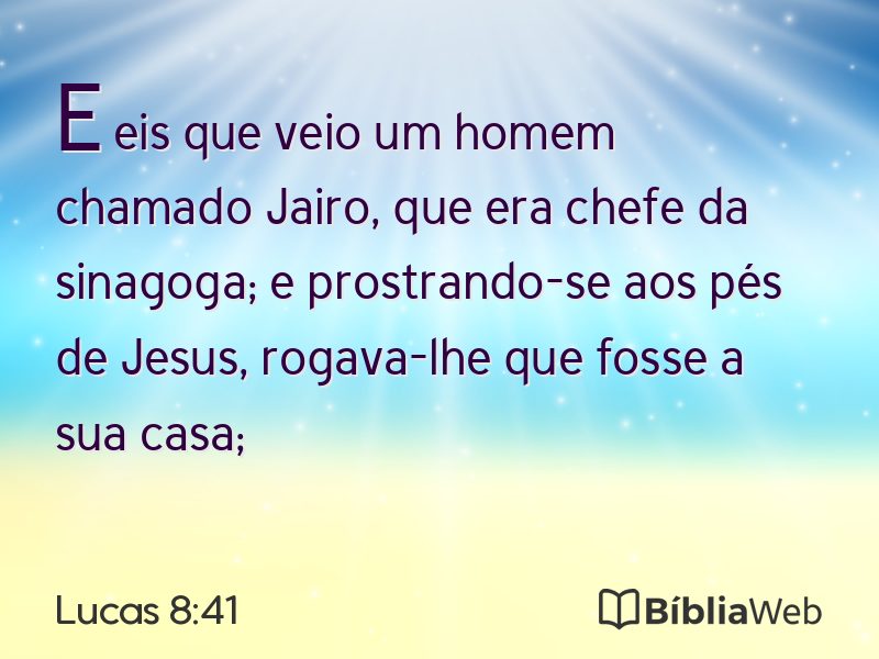 Lucas 8:41 em imagem para compartilhar