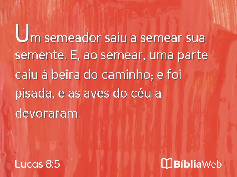 Lucas 8:5 em imagem para compartilhar