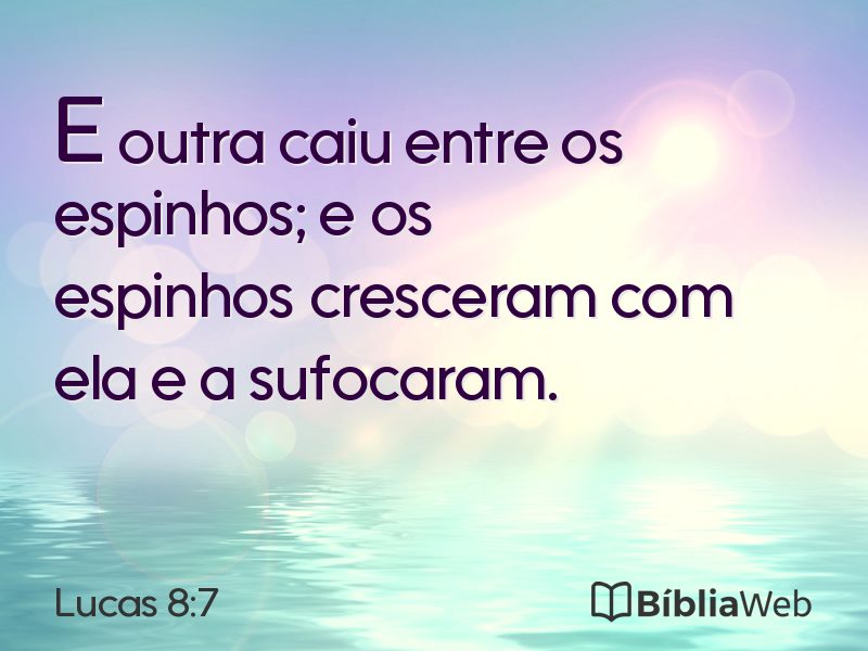 Lucas 8:7 em imagem para compartilhar