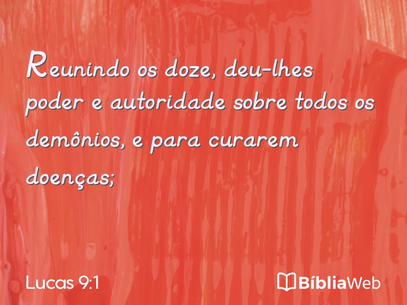 Lucas 9:1 em imagem para compartilhar