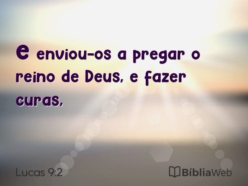 Lucas 9:2 em imagem para compartilhar