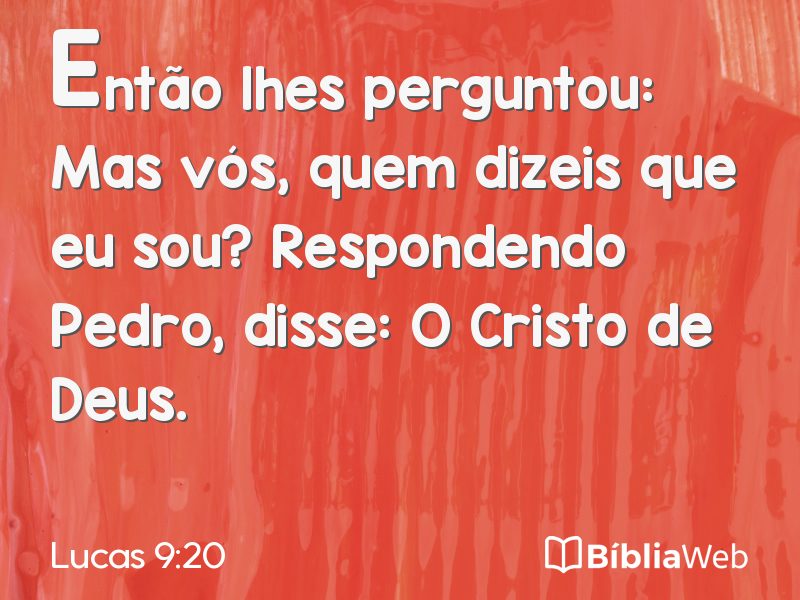 Lucas 9:20 em imagem para compartilhar
