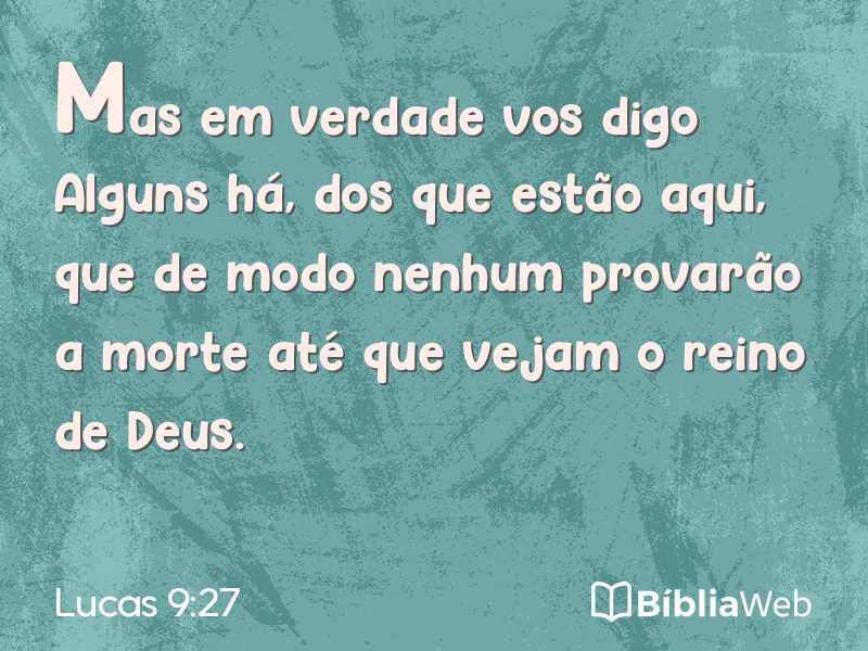 Lucas 9:27 em imagem para compartilhar