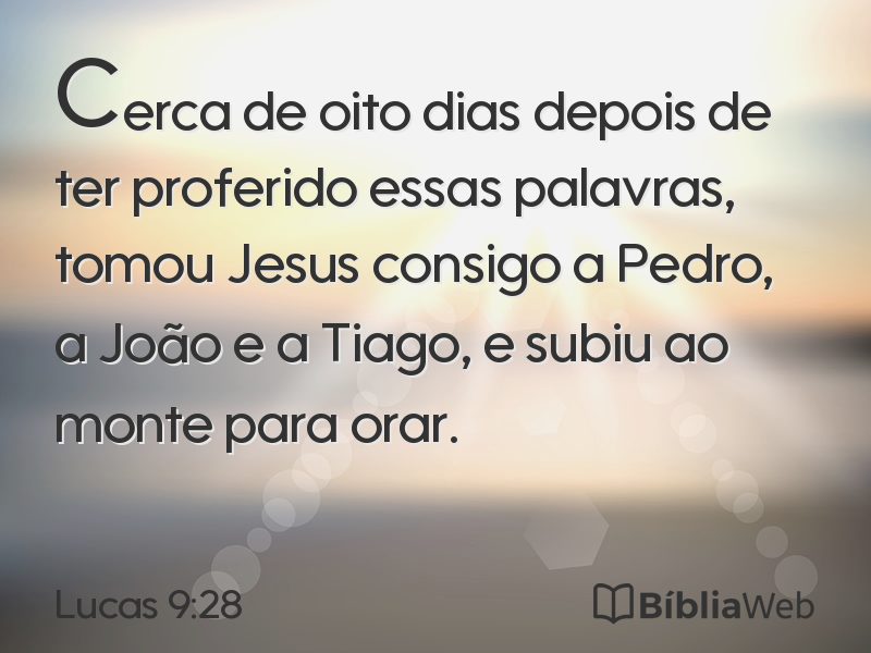 Lucas 9:28 em imagem para compartilhar