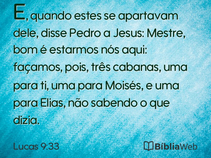 Lucas 9:33 em imagem para compartilhar
