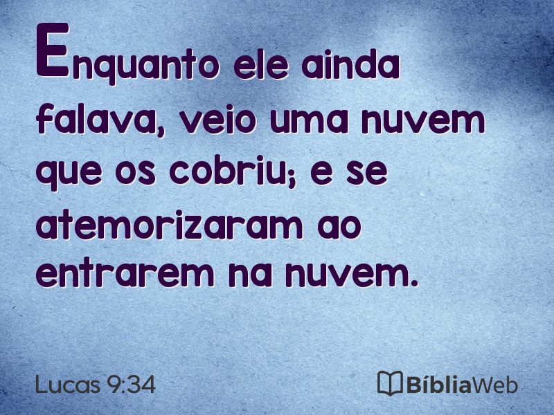 Lucas 9:34 em imagem para compartilhar