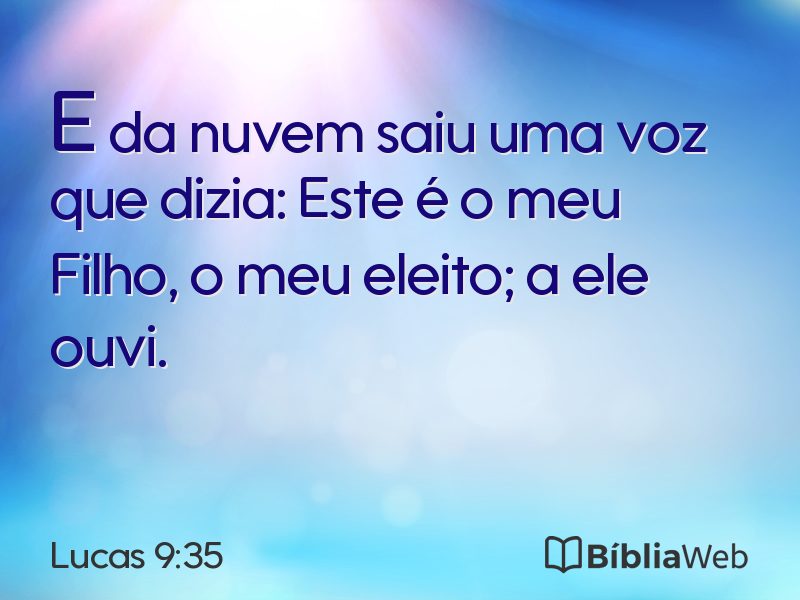 Lucas 9:35 em imagem para compartilhar